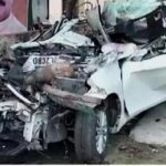 Road Accident News हाईवे पर खड़े ट्रक से टकराई तेज रफ्तार कार, 6 की मौत